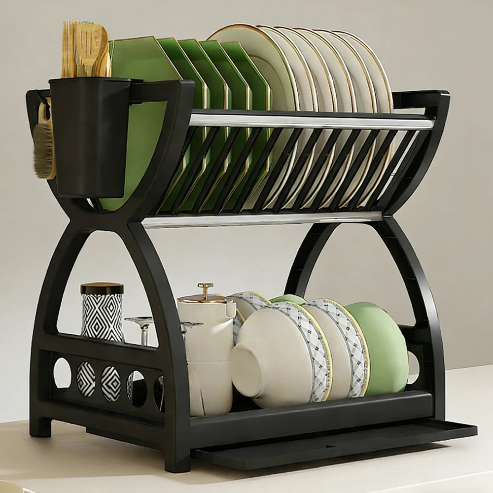 MACO Luxury Multi-Functional Kitchen Storage Rack – Premium Bowl & Dish Drainer Box