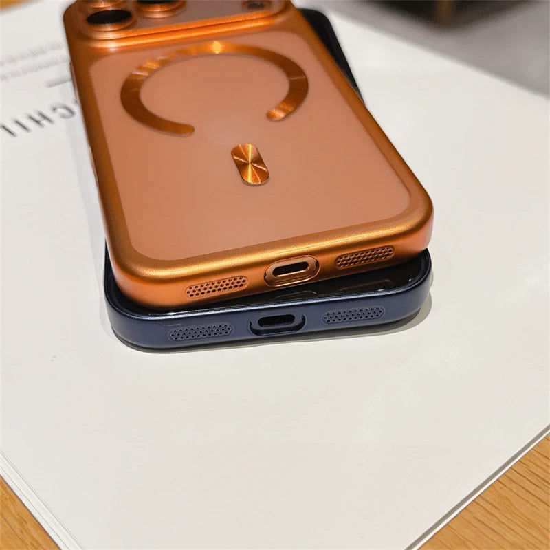 MACO Magsafe Luxury Matte Transparent Case — Sleek Magnetic Bumper Cover for iPhone 15 to 18 Pro Max & 17 Air