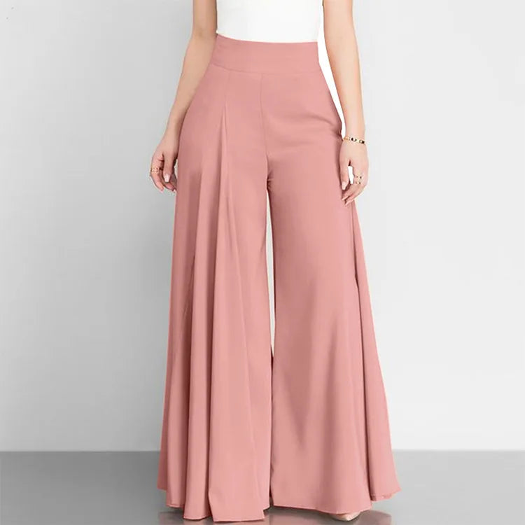 MACO Luxury High-Waist Suit Pants – Elegant Straight Wide-Leg Office Trousers