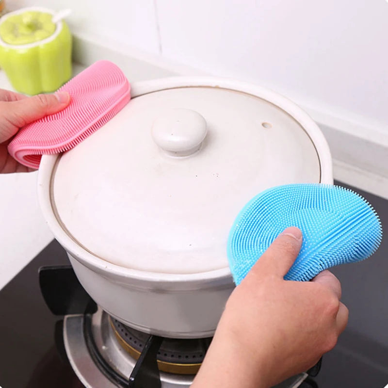 MACO Luxury Silicone Magic Cleaning Brush – Antibacterial Heat-Resistant Scrubber Pad