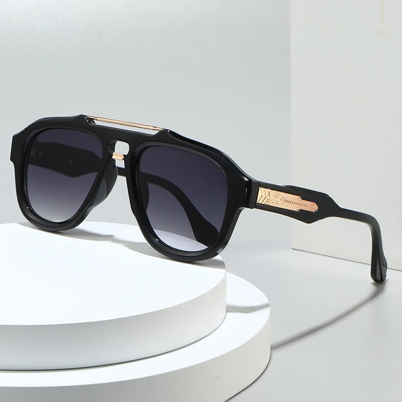 MACO Luxury Designer Pilot Sunglasses – High-End Metal Decoration Fashion Shades