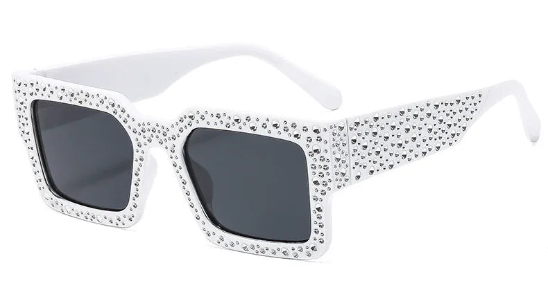 MACO Iced Out Diamond Square Sunglasses – High-End Nightclub Party Shades
