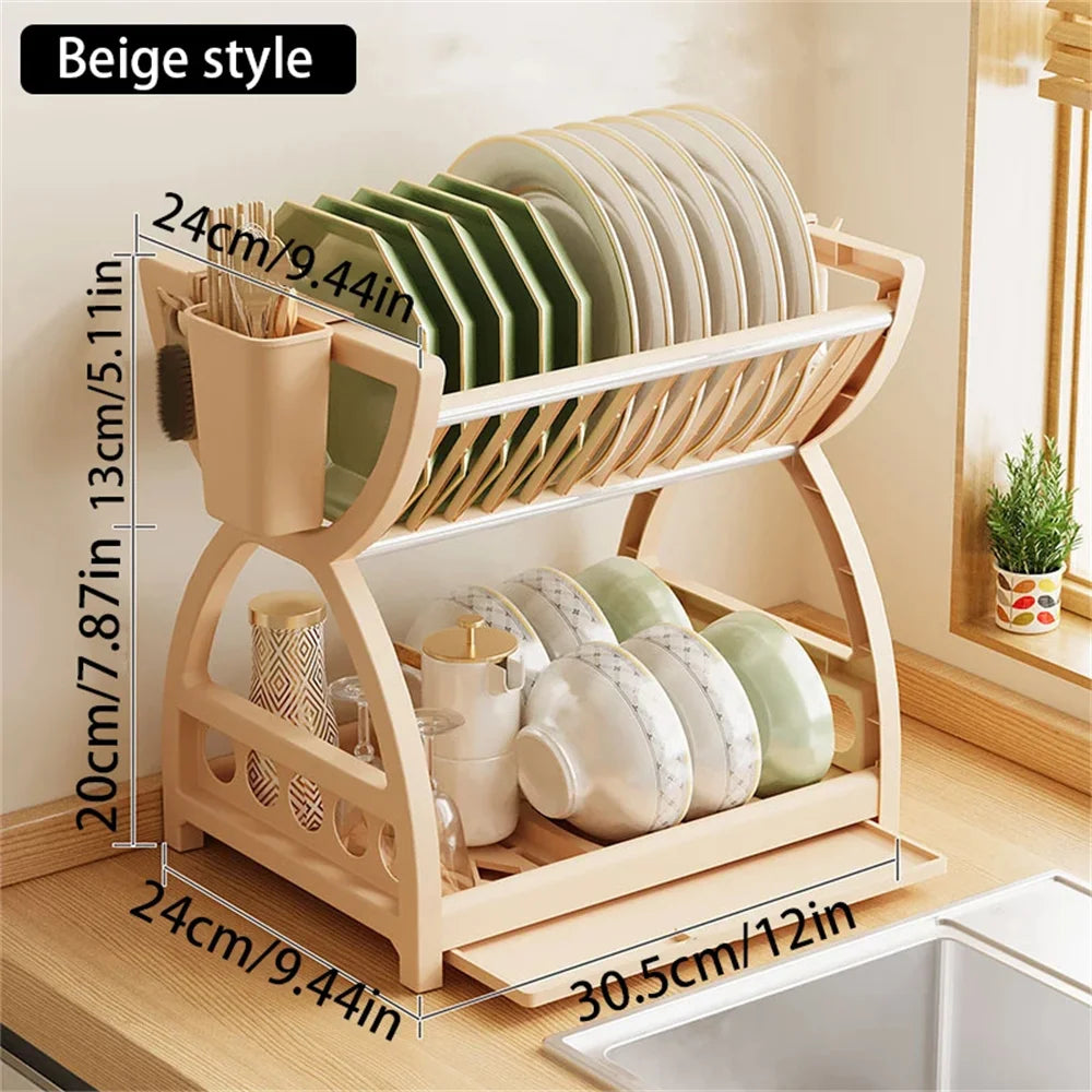 MACO Luxury Multi-Functional Kitchen Storage Rack – Premium Bowl & Dish Drainer Box