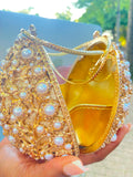 MDBODY Royal Sphere Crystal Clutch | Luxury Pearl & Rhinestone Evening Bag